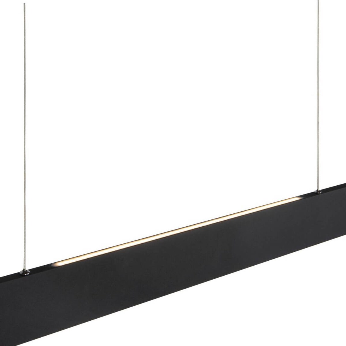 Wisząca lampa ledowa Raya listwa 36W czarna prostokątna