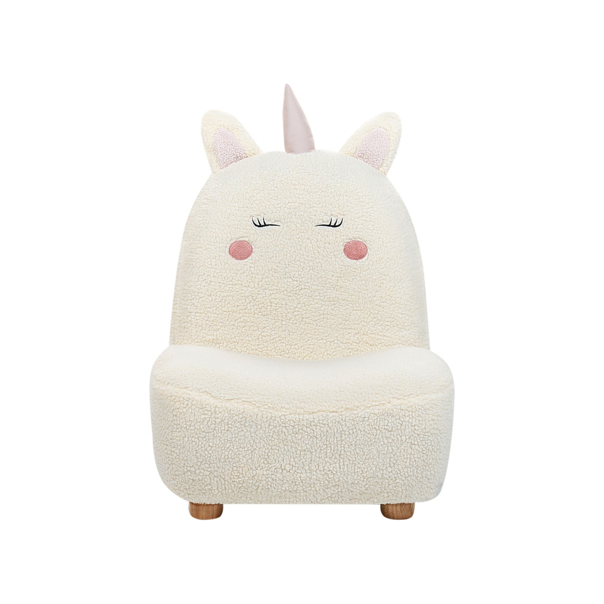 Fotel dziecięcy jednorożec teddy biały LULEA
