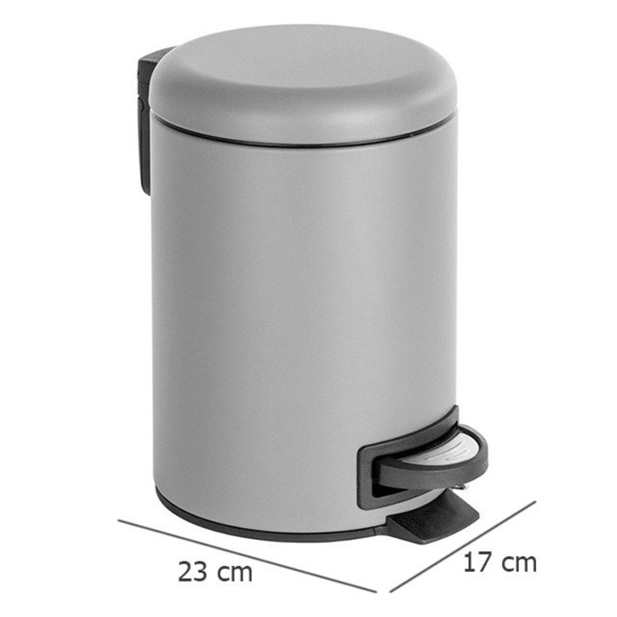 Kosz łazienkowy LEMAN MATT, pojemnik na śmieci, 3 l, WENKO