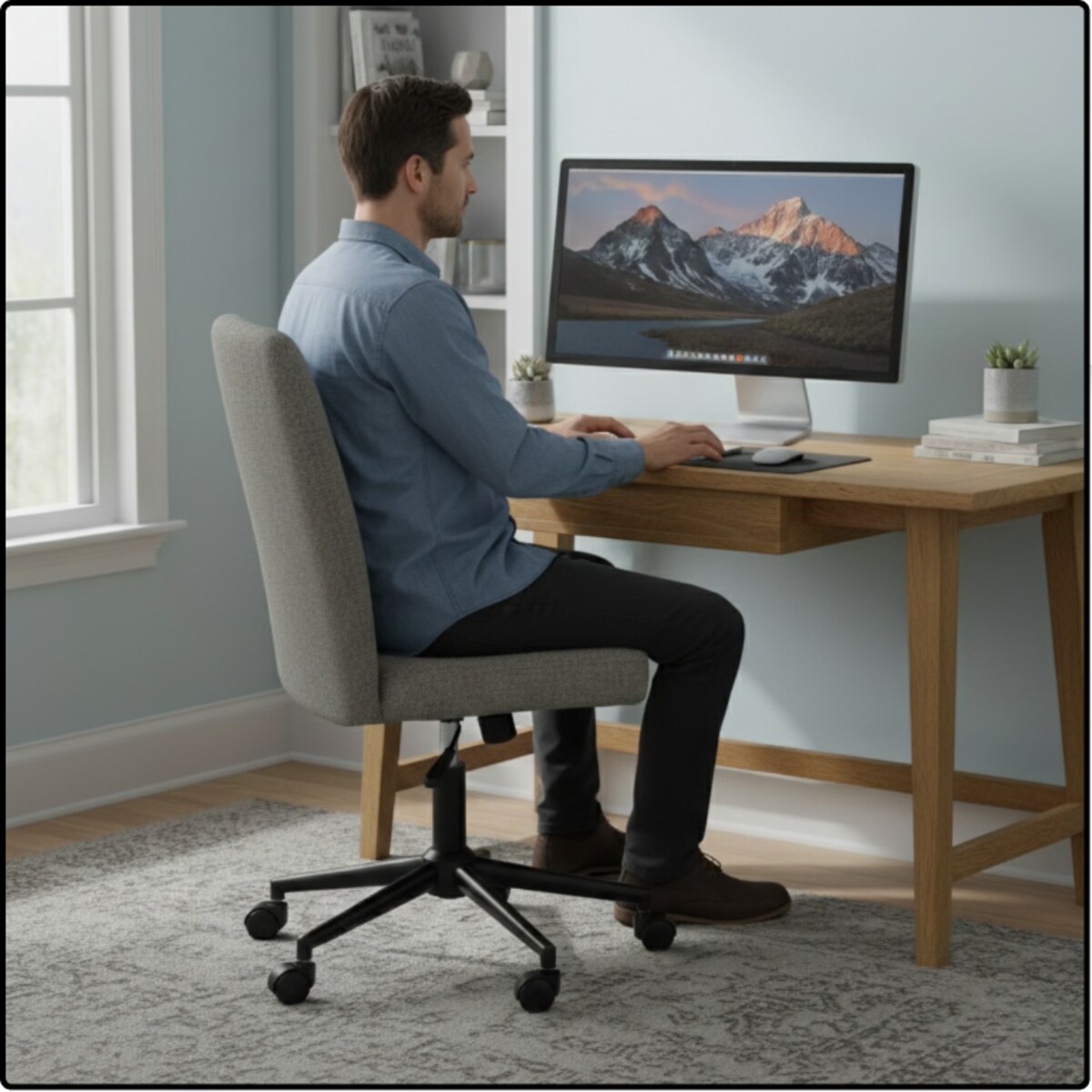 Fotel biurowy obrotowy krzesło biurowe wygodny do biurka regulowany szary welurowy