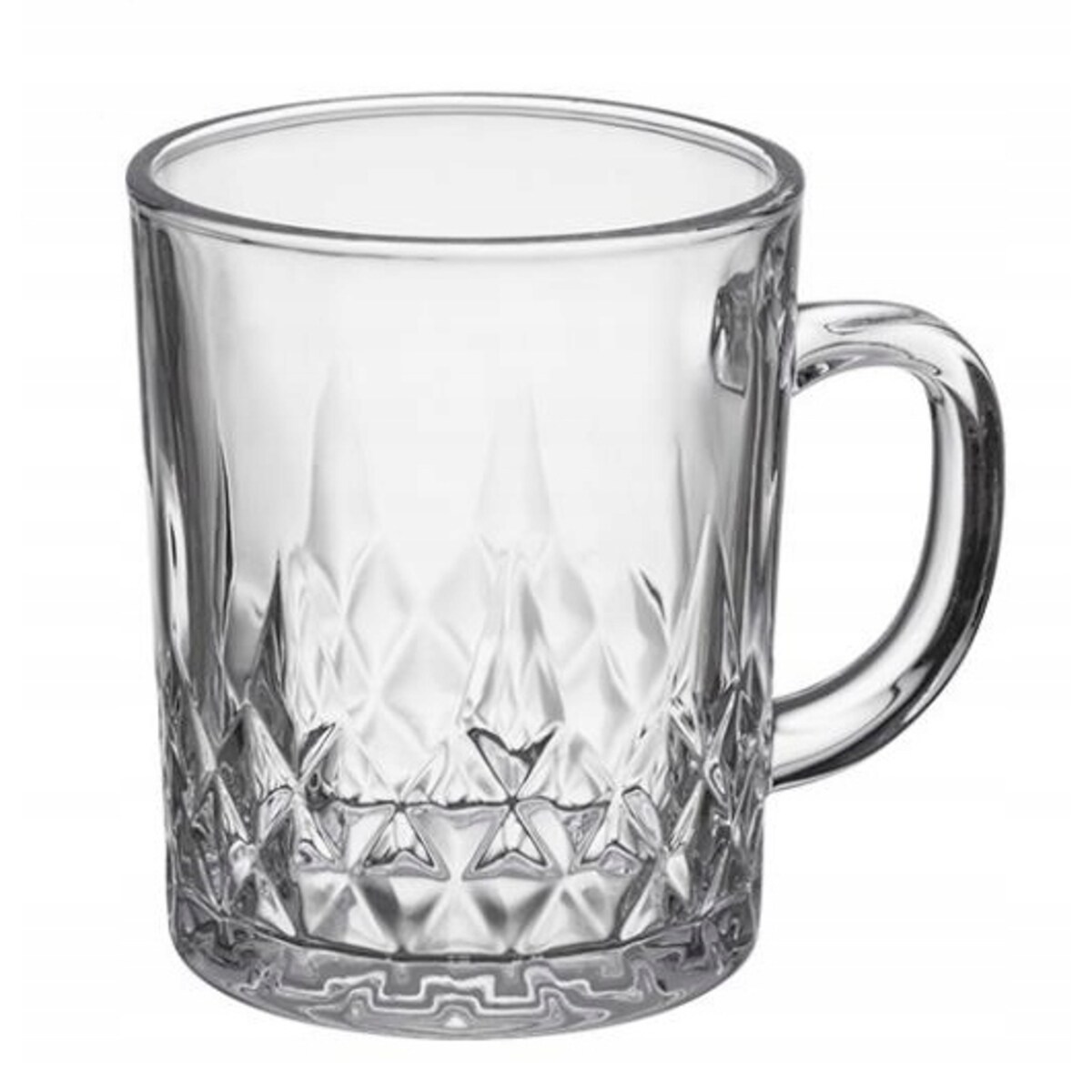 ZESTAW SZKLANKI DO KAWY HERBATY 240 ml napoje kompot kubek z uchem 6szt