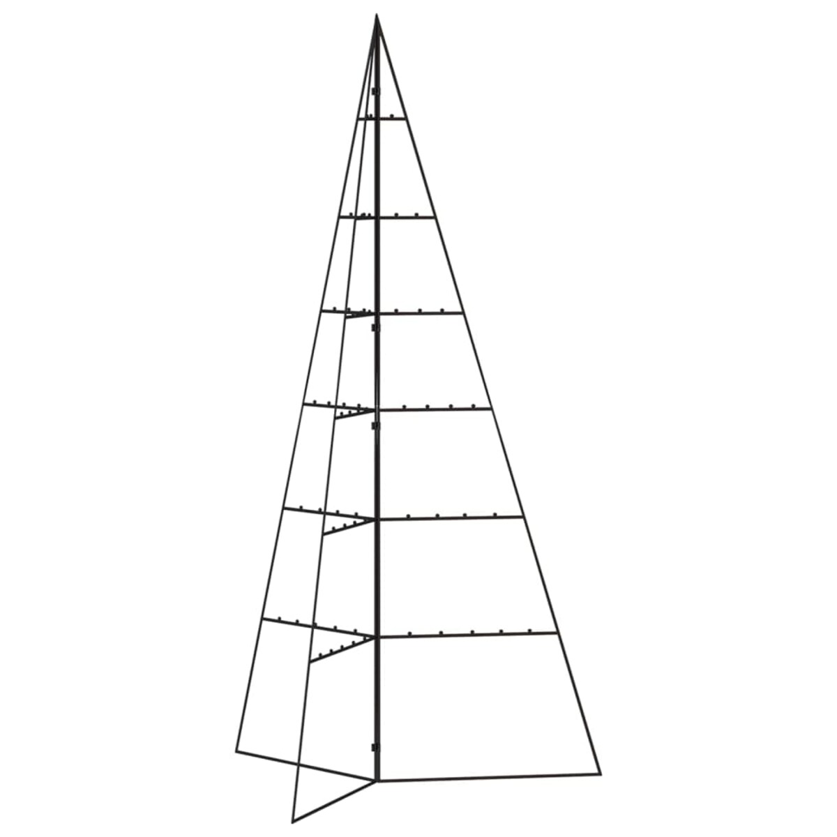 vidaXL Metalowa choinka świąteczna, do dekoracji, czarna, 140 cm
