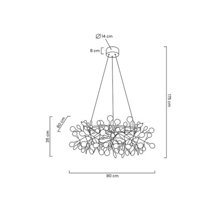 Lampa wisząca Flora MSE010100207 LED 32,4W miedziana