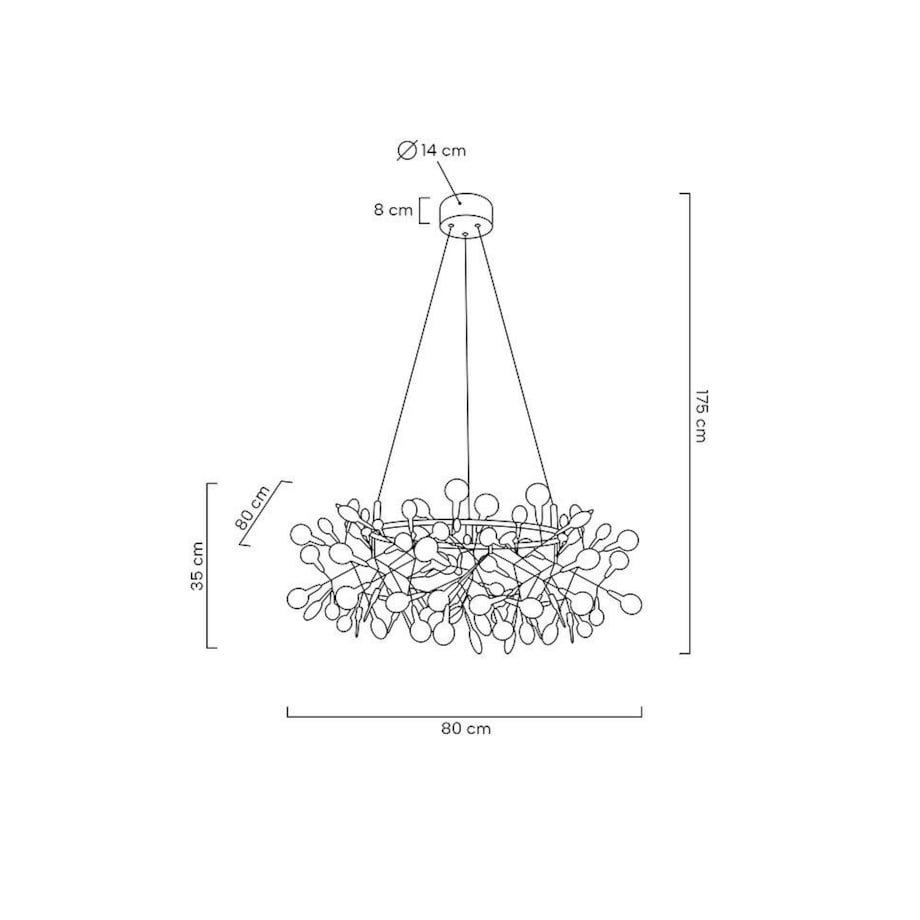 Lampa wisząca Flora MSE010100207 LED 32,4W miedziana
