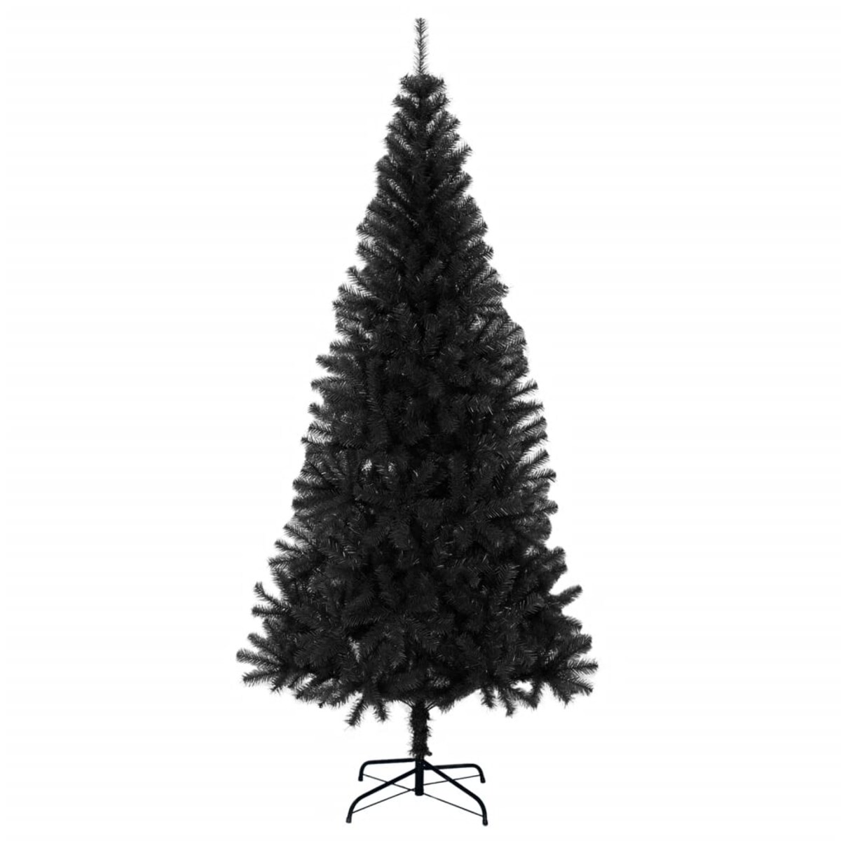 vidaXL Sztuczna choinka ze stojakiem, czarna, 180 cm, PVC
