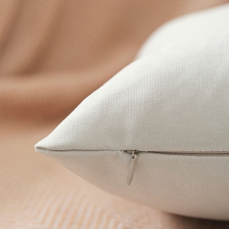 Poszewka dekoracyjna 45x45 ecru, gładka