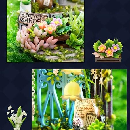 Miniaturowy domek - Majowe konwalie