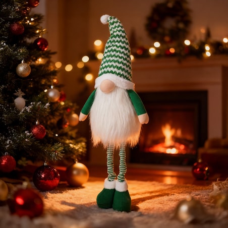 Skrzat świąteczny na teleskopowych nogach ozdoba świecąca na święta