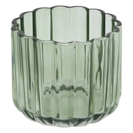 Pojemnik szklany na waciki, zielony Florea