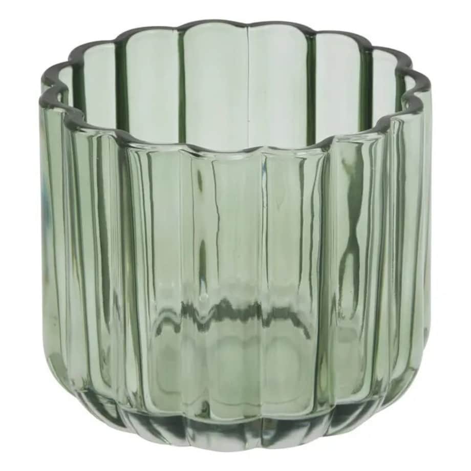 Pojemnik szklany na waciki, zielony Florea