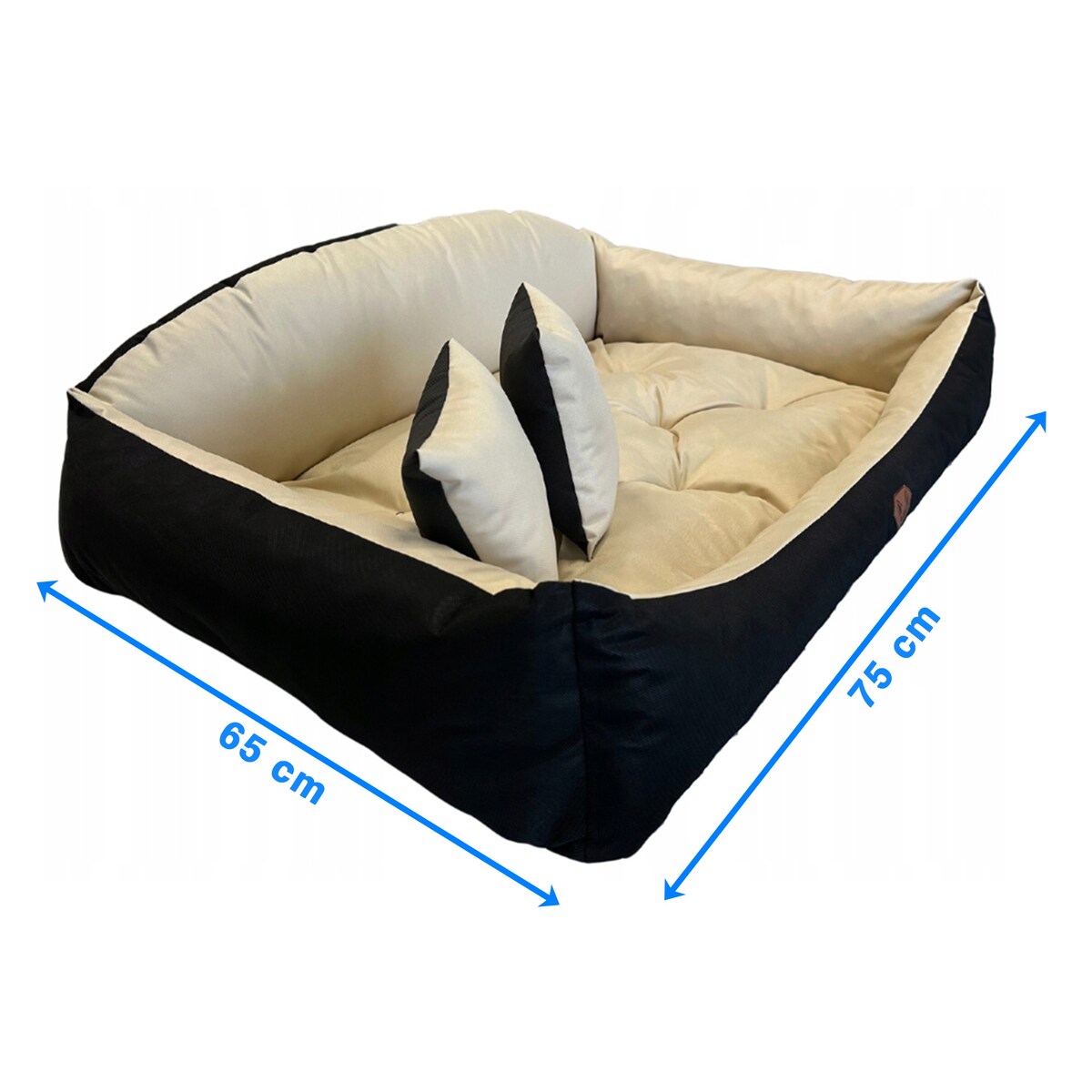 Legowisko Dla Psa Kanapa Posłanie Muszla 75X65 Cm Wodoodporne Poduszki Pikowane Beżowe