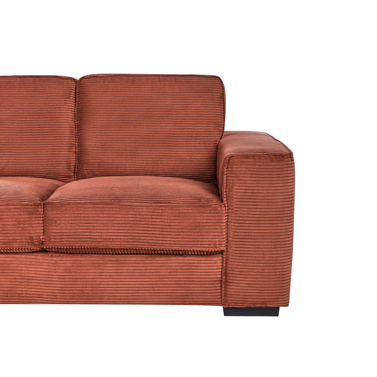 Sofa 2-osobowa sztruksowa złoty brąz VIKRAN