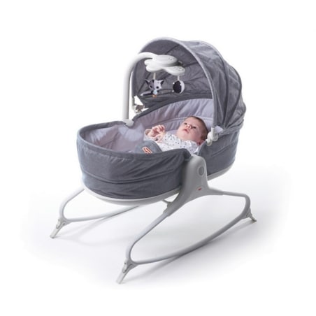 Wielofunkcyjny bujaczek Tiny z budką - Szary