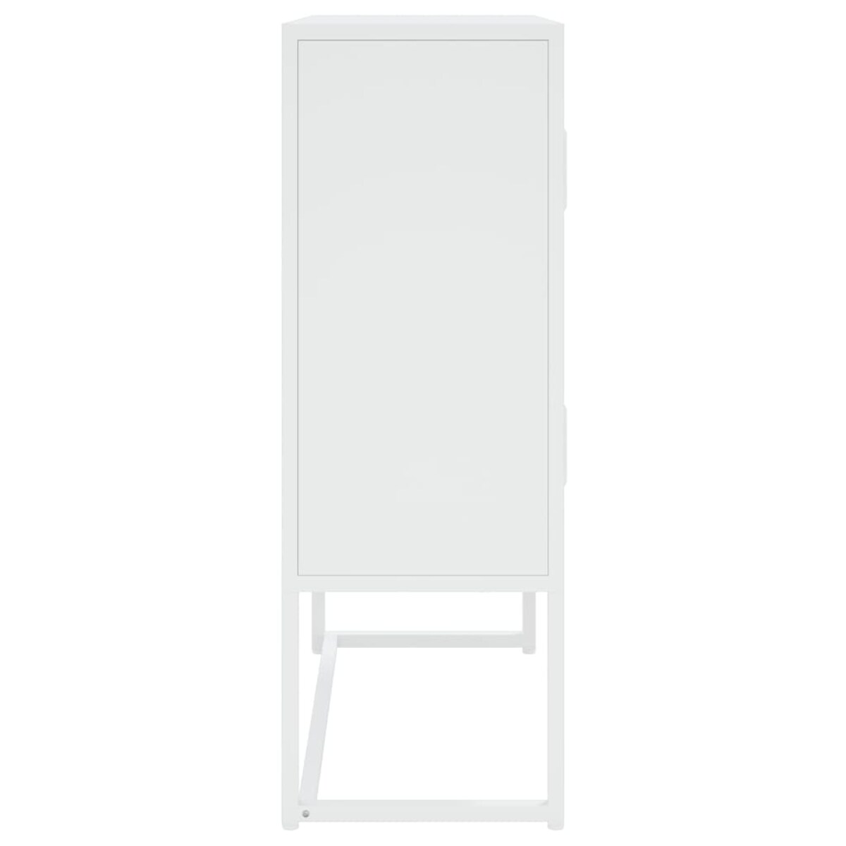 vidaXL Szafka, biała, 80x35x100 cm, stal