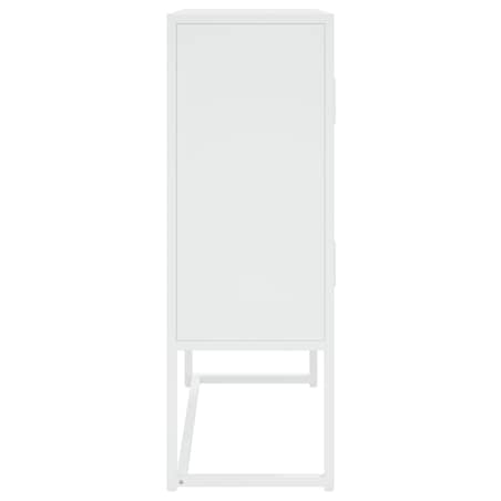 vidaXL Szafka, biała, 80x35x100 cm, stal