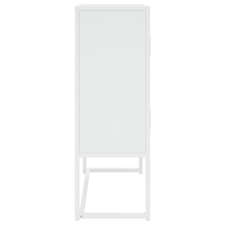 vidaXL Szafka, biała, 80x35x100 cm, stal
