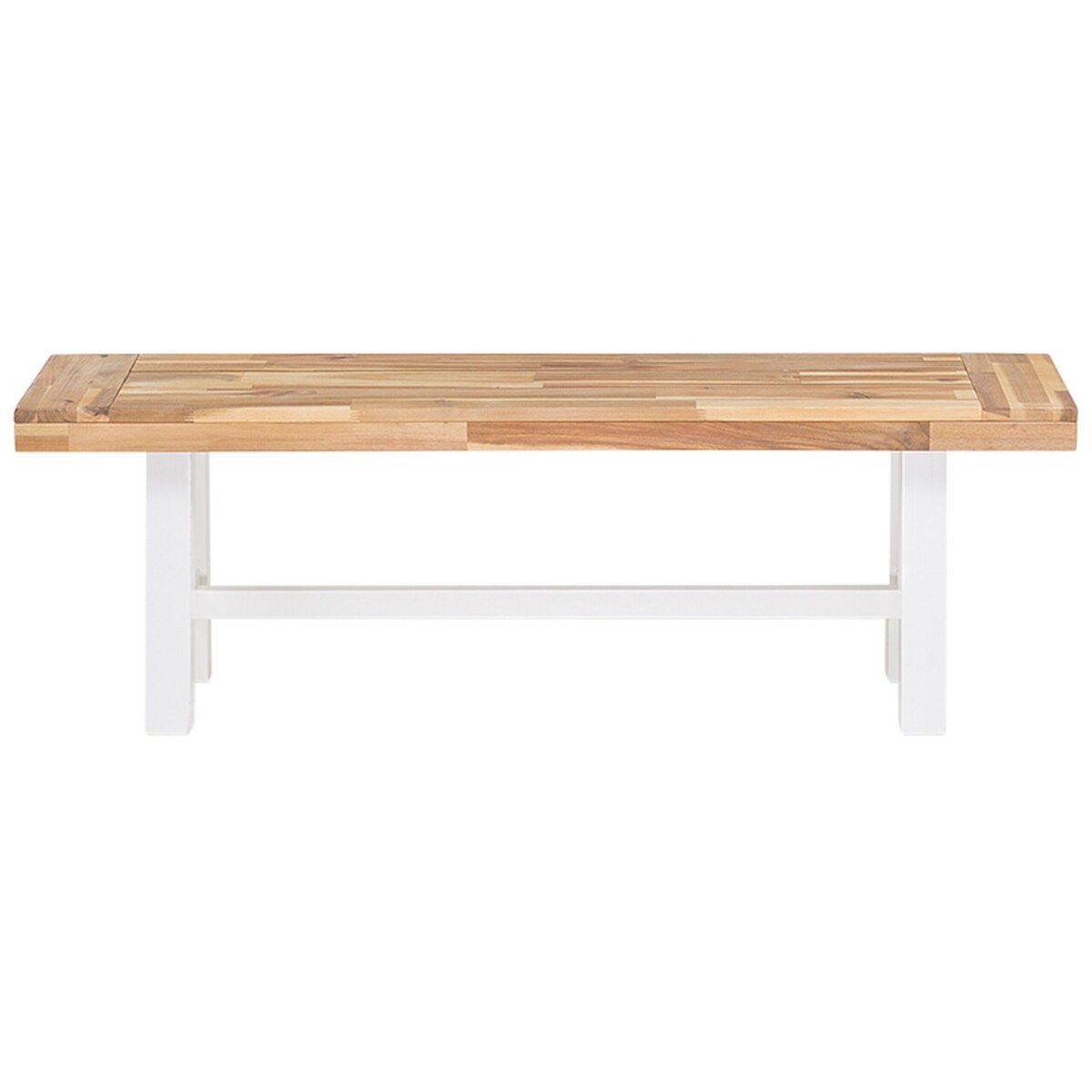 Ławka ogrodowa 140 cm drewniana biała SCANIA