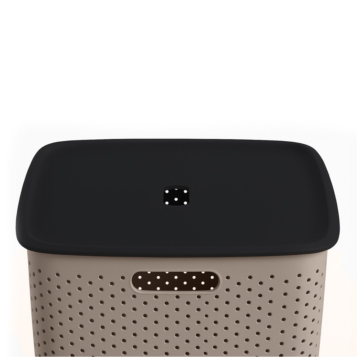 Kosz Na Pranie Bieliznę Wolnostojący Łazienkowy 60 L Duży Brązowy