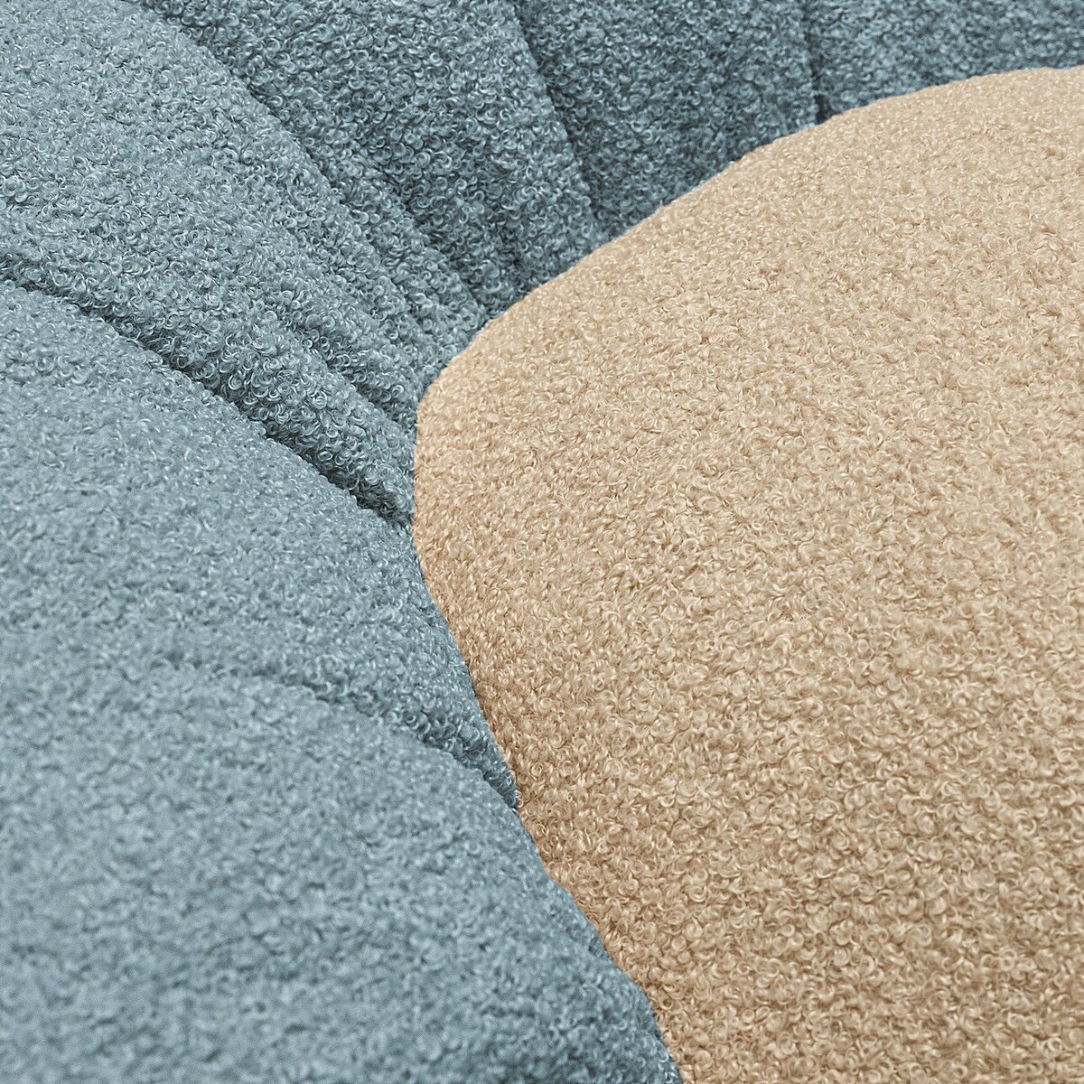 Poduszka kwiatek Mia II XXL, niebieski, 100 cm, Boucle