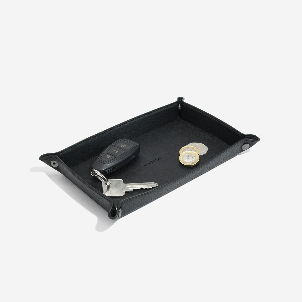 Podstawka prostokątna na drobiazgi Stackers czarna