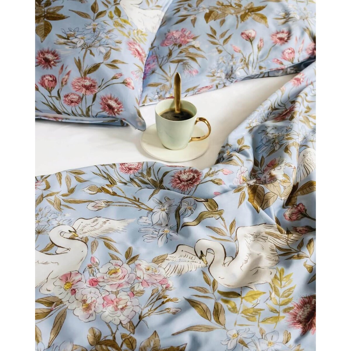 Pościel Łabędzie 160/200 + 2 x 70/80 cm