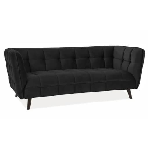 Sofa CASTELLO VELVET 3 czarna