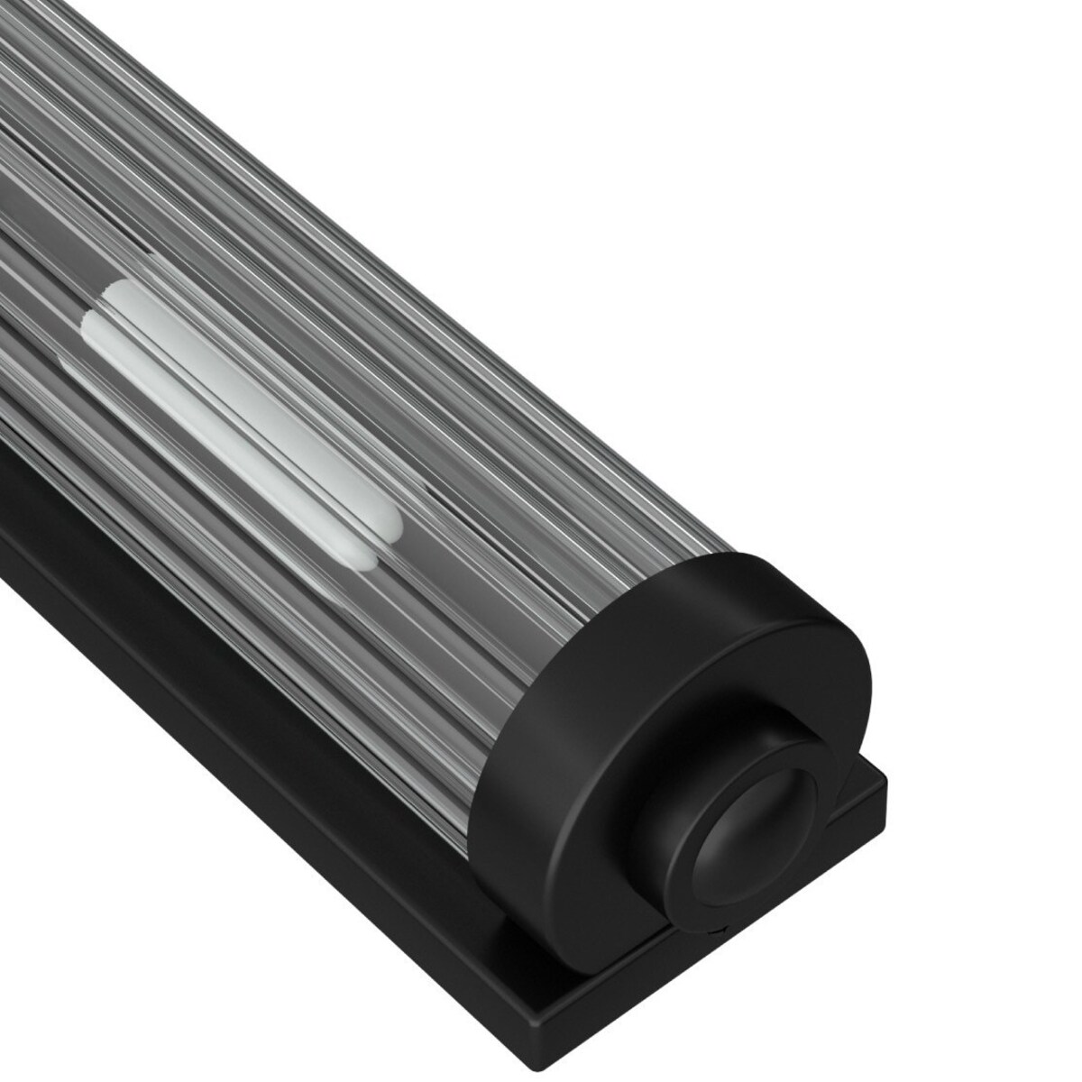 LAMPA ścienna Fumi Parette Nero IP44 Orlicki Design szklana OPRAWA tuba kinkiet do łazienki IP44 czarny