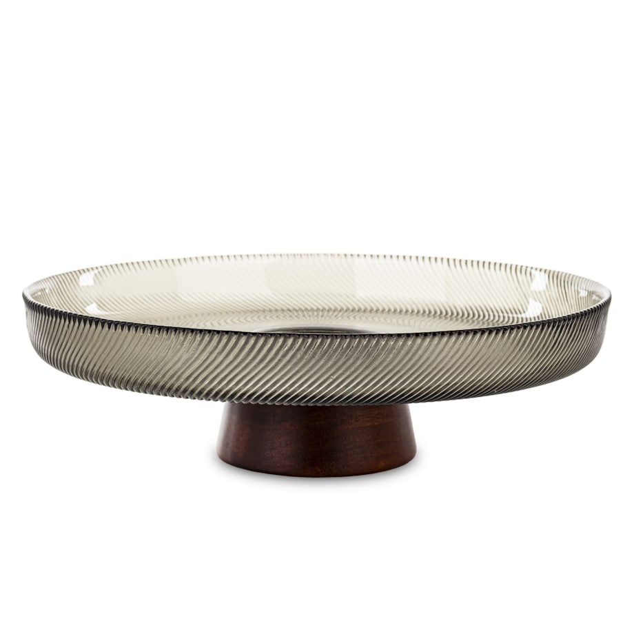 Patera szklana na podstawce 7,5x25,5x25,5 cm LAKSA-2 płytka