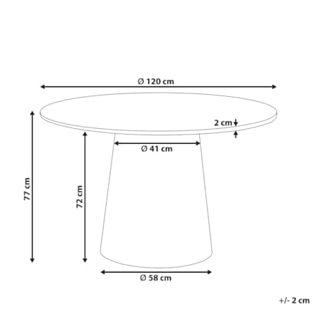 Stół do jadalni OYEN Czarny 120 cm 120 cm