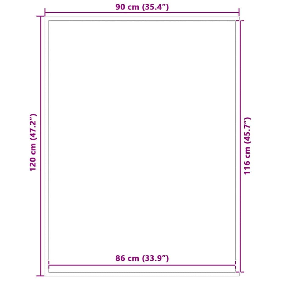vidaXL Wycieraczka Czarna 90x120 cm