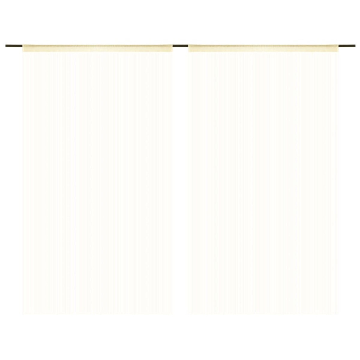 vidaXL Zasłony sznurkowe, 2 sztuki, 140 x 250 cm, kremowe
