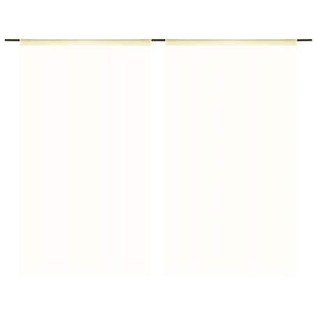 vidaXL Zasłony sznurkowe, 2 sztuki, 140 x 250 cm, kremowe