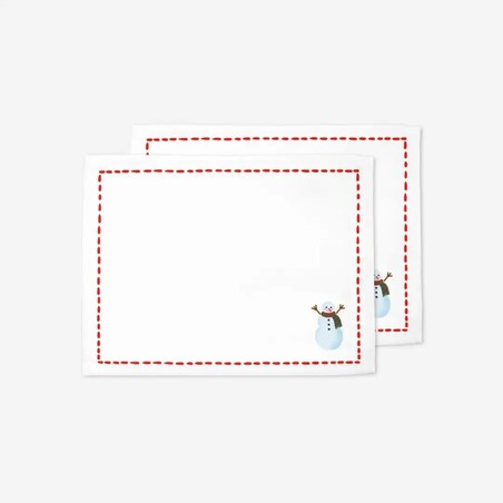 Podkładki świąteczne - Minimalistyczny bałwan