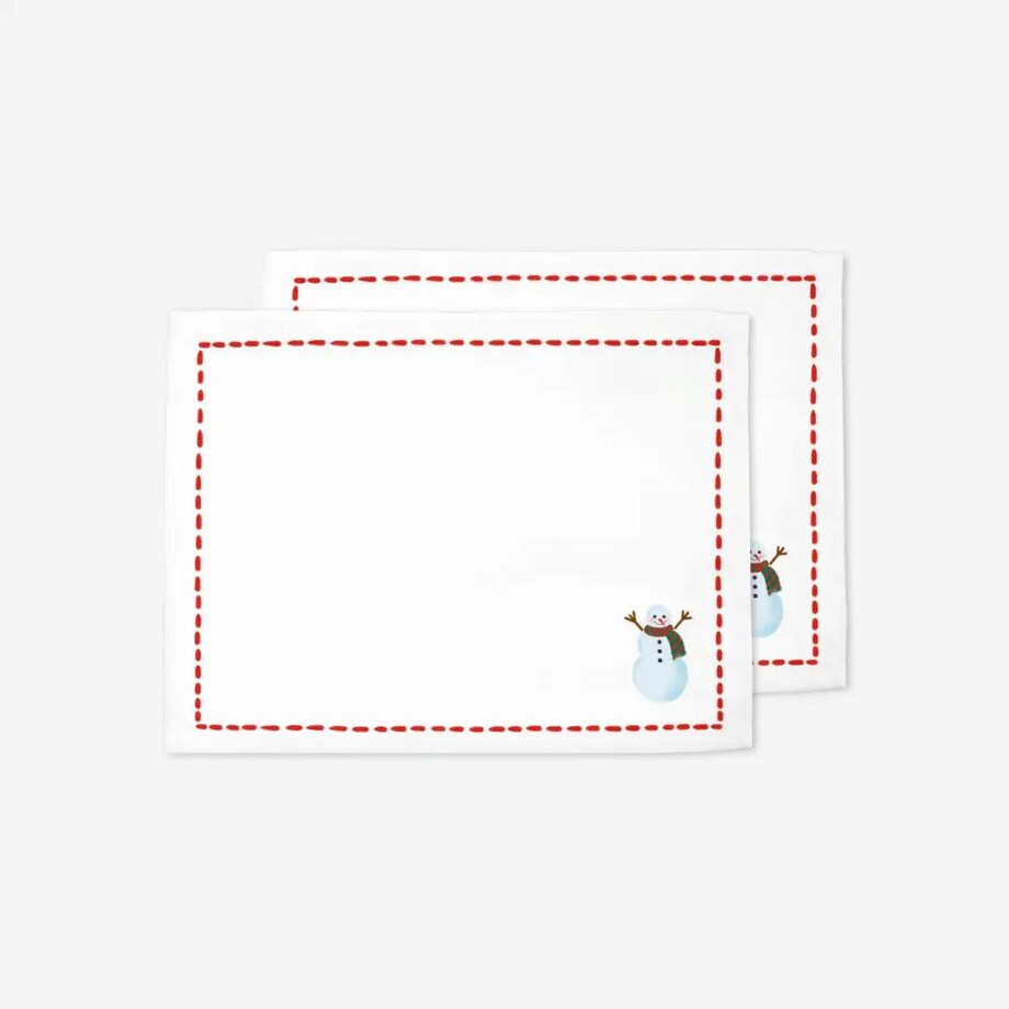 Podkładki świąteczne - Minimalistyczny bałwan