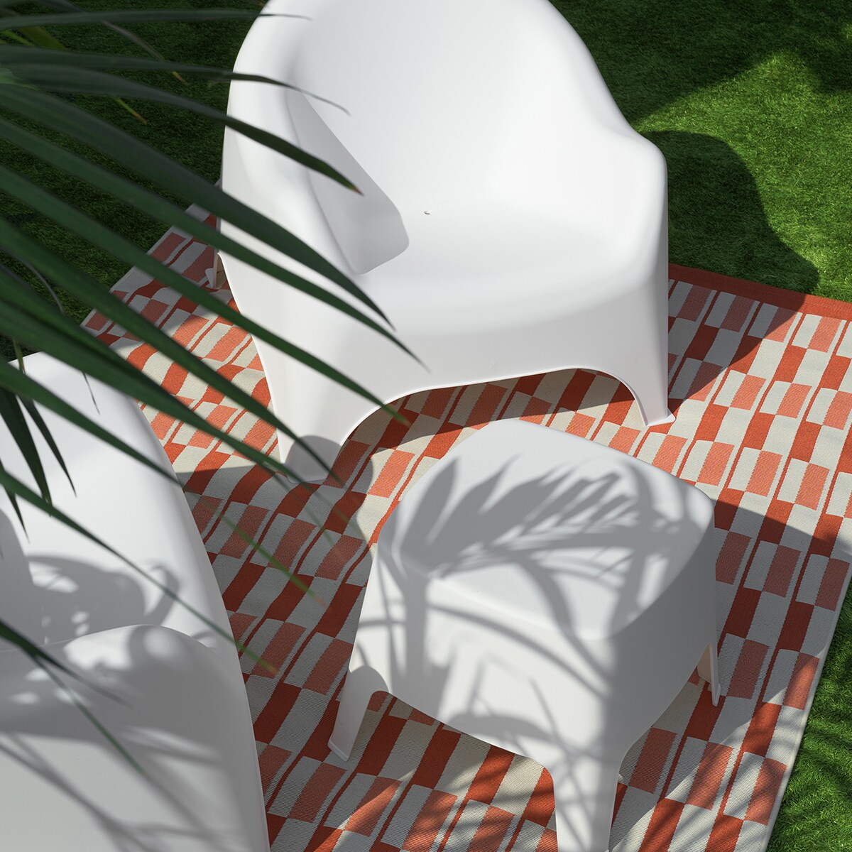 Zestaw 2 szt fotele ogrodowe wypoczynkowe Dumbo na taras, balkon biały