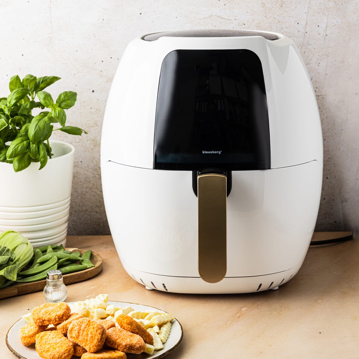 Frytownica beztłuszczowa biała 7.7L 1800W frytkownica KLAUSBERG Air Fryer