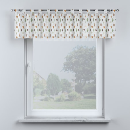 Lambrekin na szelkach 260x40 ecru-brązowy