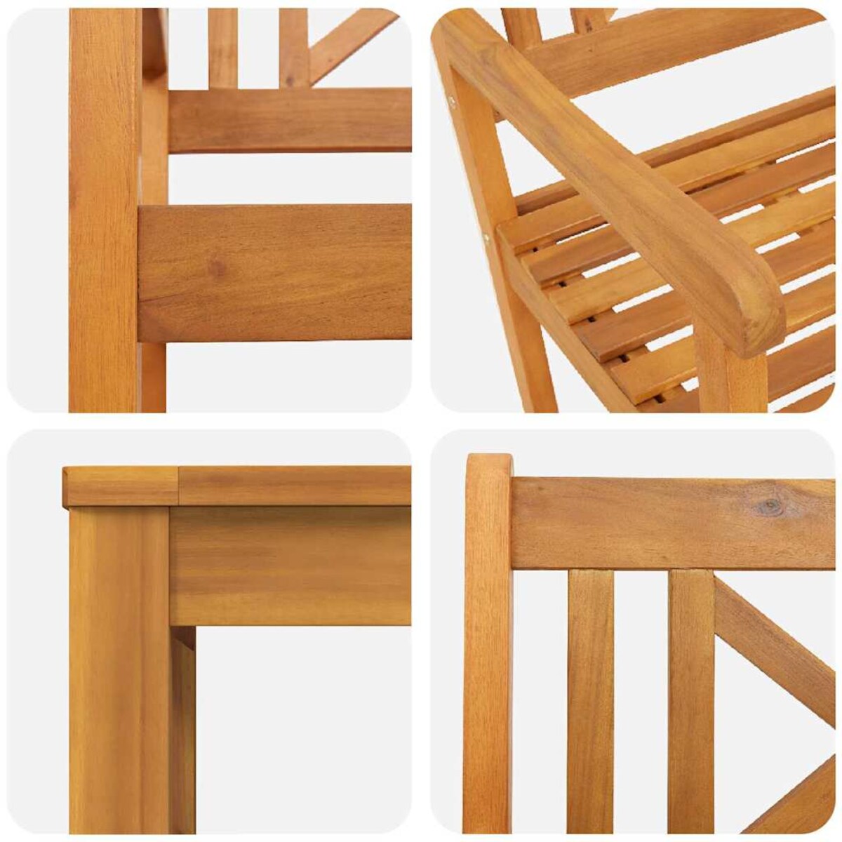 vidaXL Zestaw do jadalni w ogrodzie 7 pcs Brązowy lite drewno akacjowe