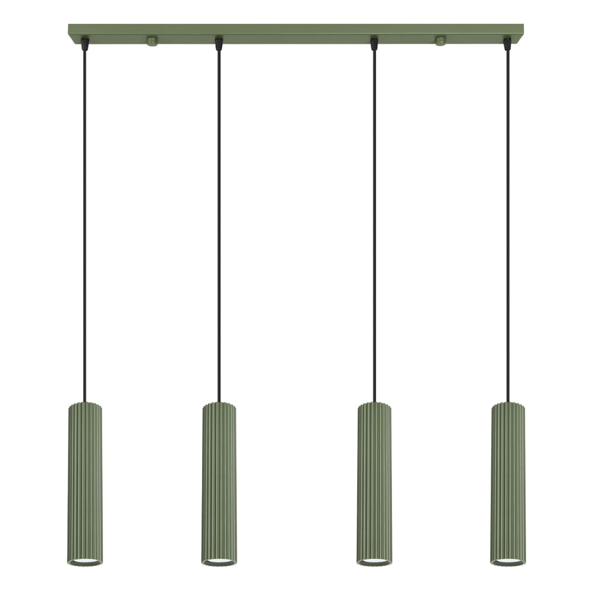 Lampa wisząca KARBON 4L zielona oliwka