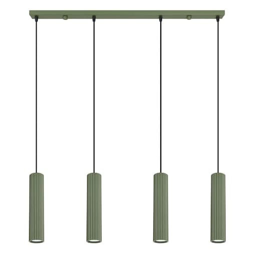 Lampa wisząca KARBON 4L zielona oliwka