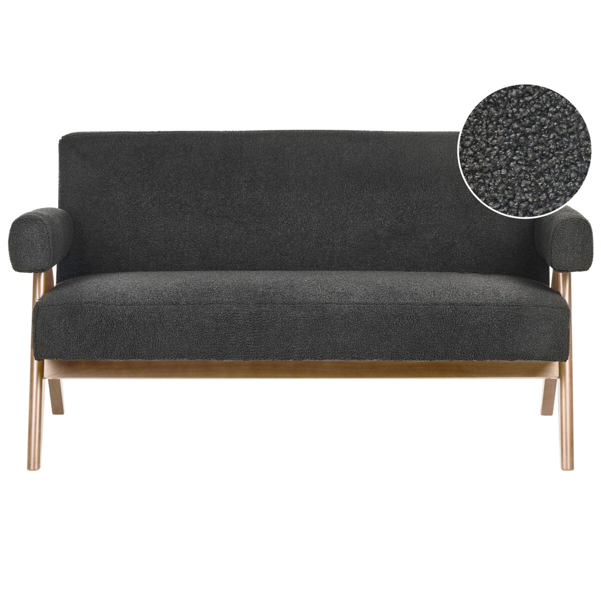 Sofa TAMRE Boucle Czarny dla 2 osób