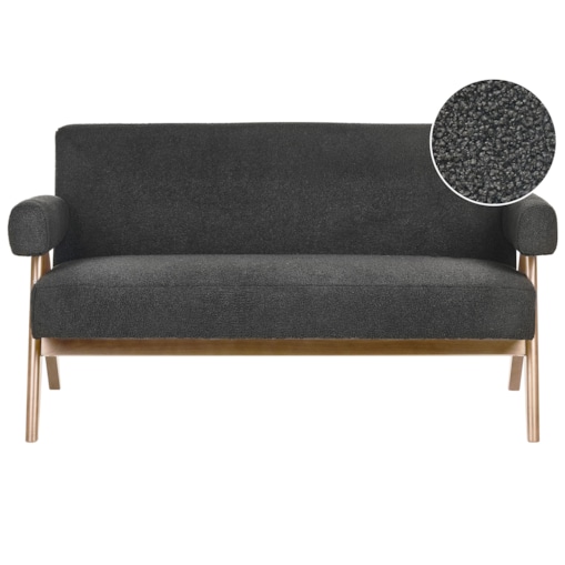 Sofa TAMRE Boucle Czarny dla 2 osób
