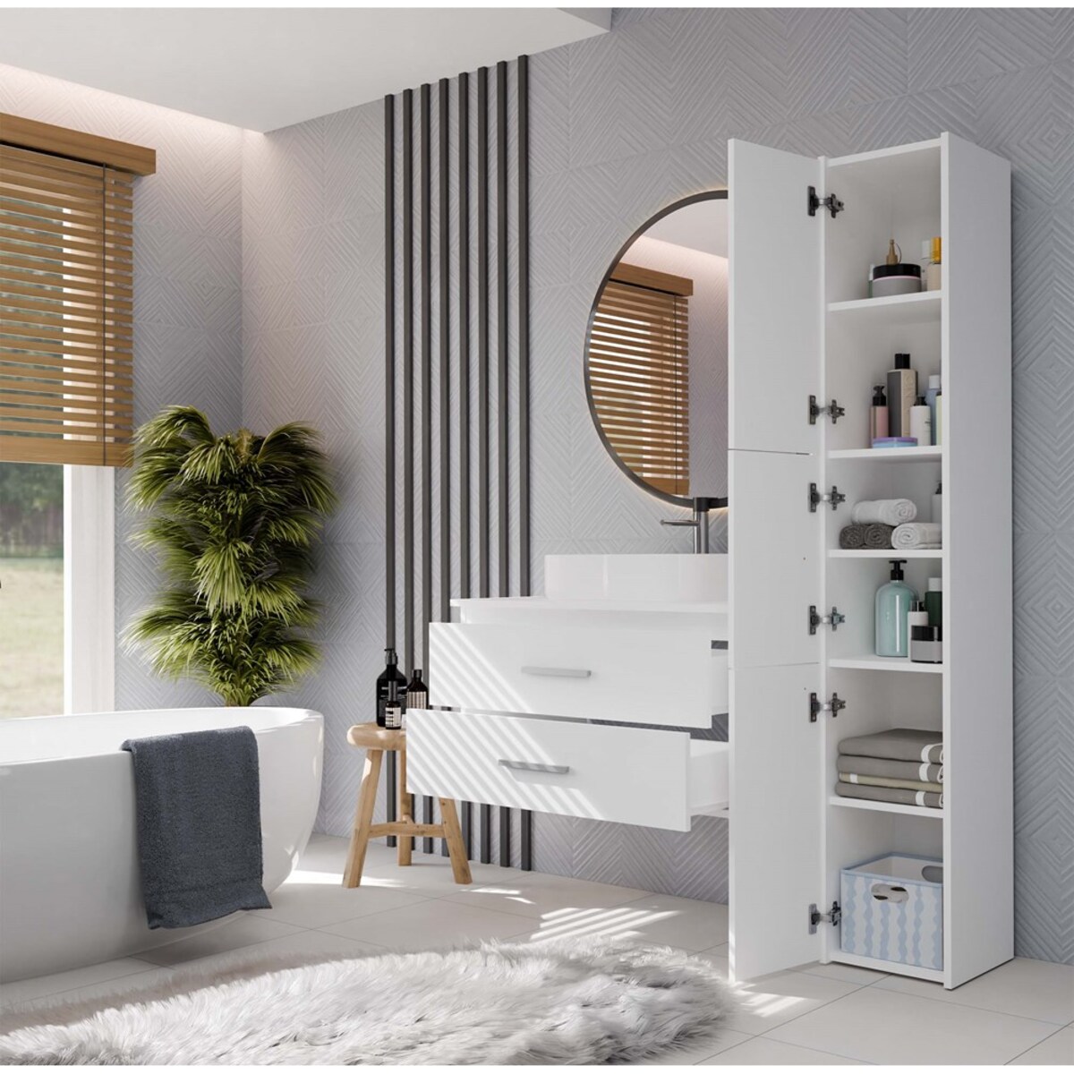 Szafka łazienkowa Nel 80 BIAŁY