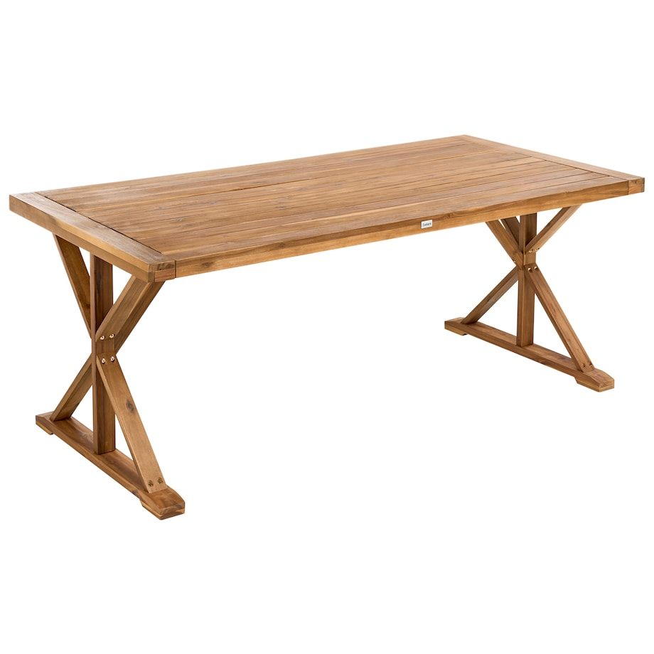 Stół ogrodowy CALABRITTO 90 cm 180 cm Drewno akacjowe Brązowy