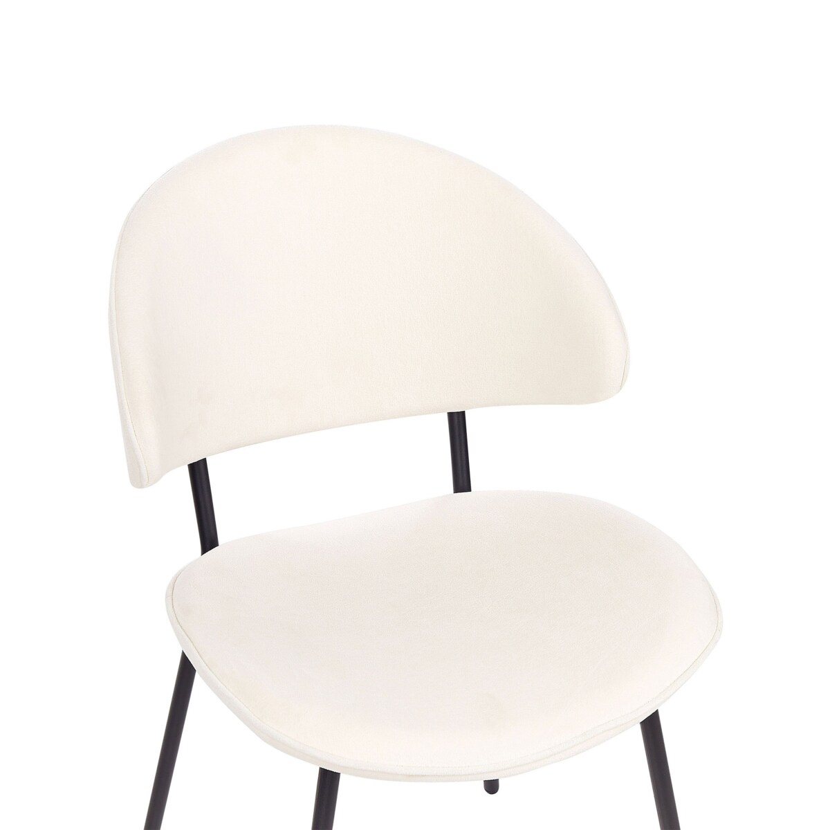 Zestaw 2 krzeseł do jadalni KIANA Kremowy