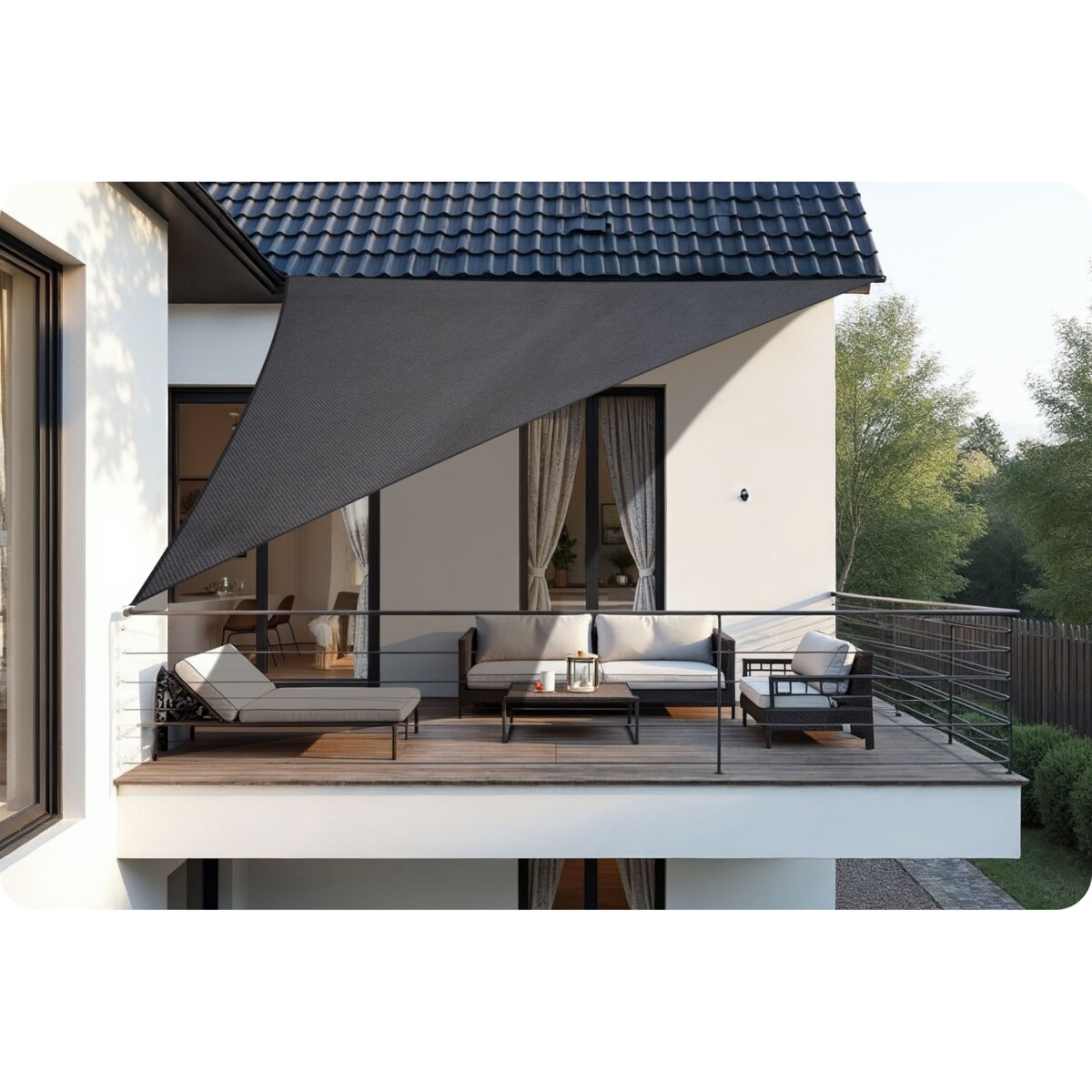 Żagiel przeciwsłoneczny ogrodowy na taras wodoodporny 488600 Plonos