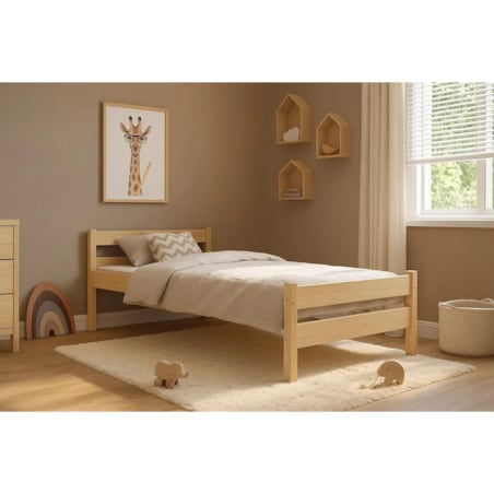 Łóżko młodzieżowe KOX-BED 80x160 sosna naturalna