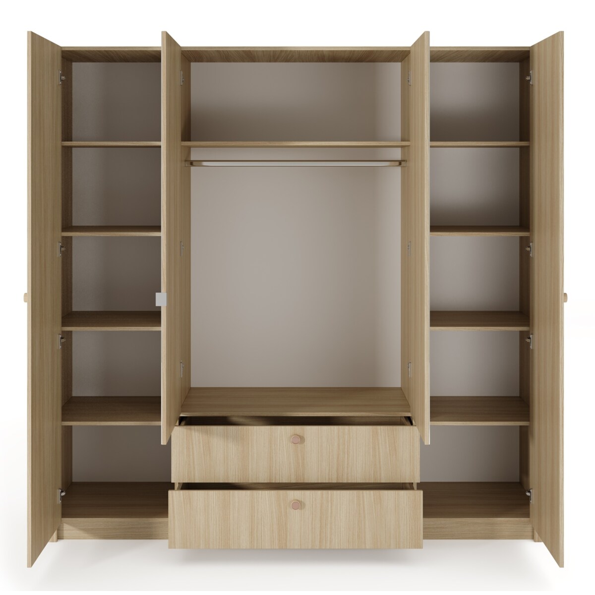 Szafa Sypialniana 213 KIKI z lustrem o zaokrąglonych kształtach