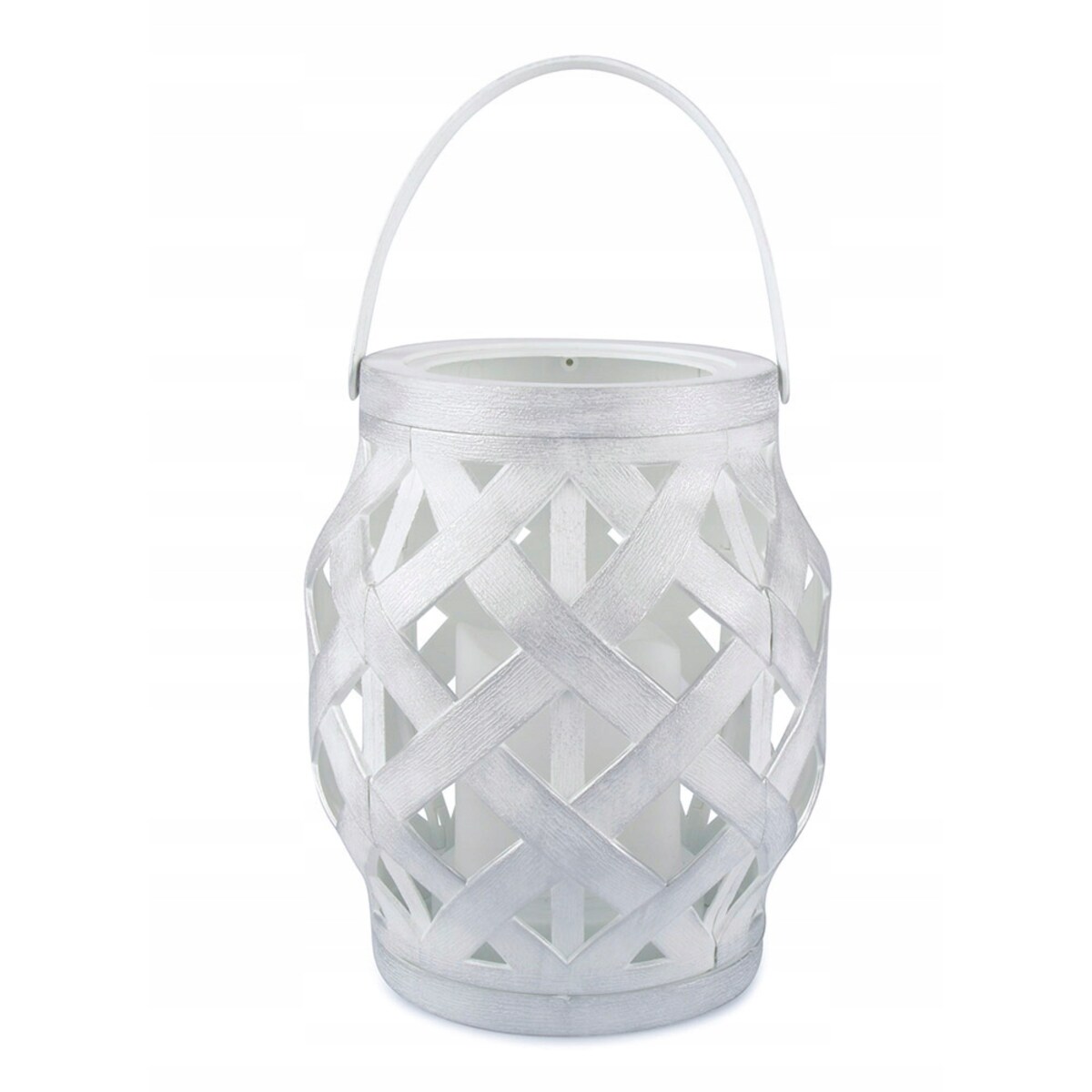 LAMPION LED biały 16x14cm