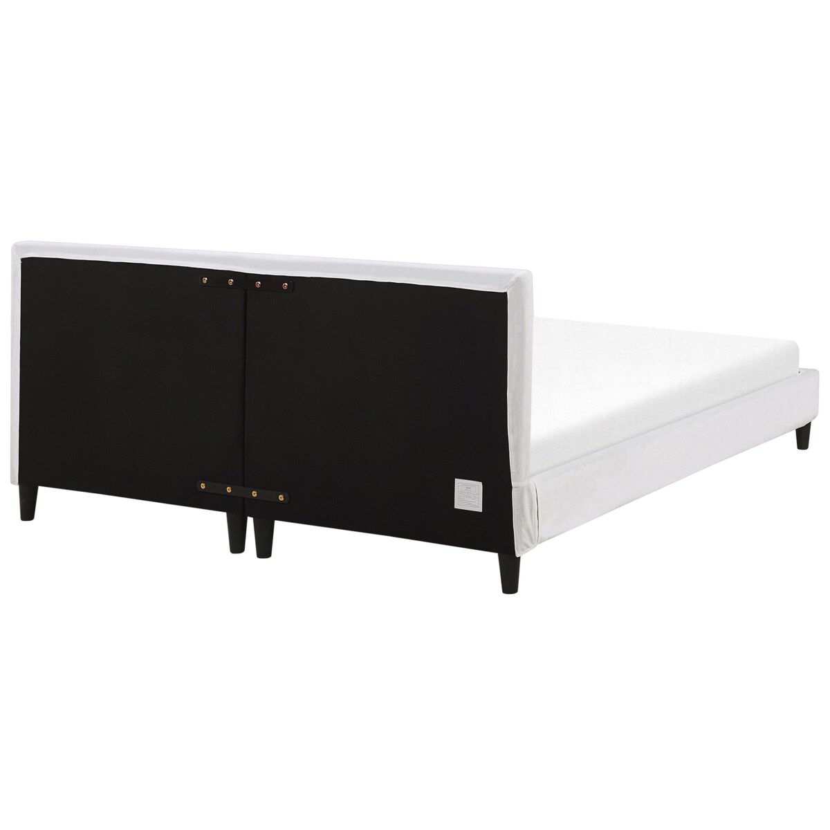 Łóżko welurowe 180 x 200 cm białe FITOU